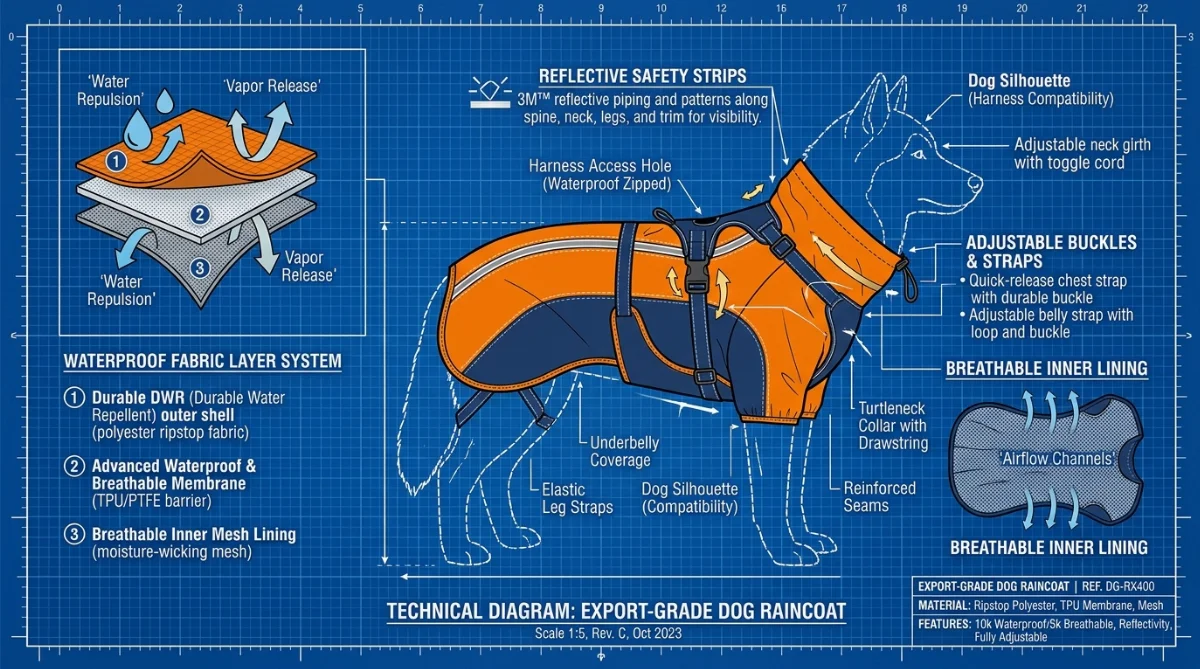 quy trình sản xuất áo mưa pet - hình minh họa 2